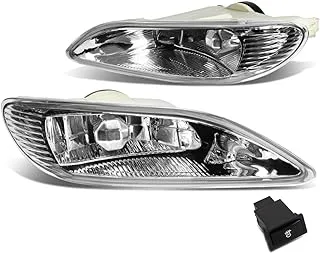 DNA MOTORING FL-ZTL-139-CH Fog Light With Switch Driver & Passenger Side Enhance visibility [Compatible with 02-04 Camry / 02-03 Solara]