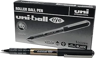 uni-ball Eye Broad UB-150-10 Rollerball pen, 1mm nib, Black ink, box of 12