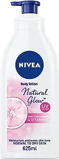 NIVEA Body Lotion Natural Glow , Even Tone Complex & Vitamin C, Normal to Dry Skin, 625ml