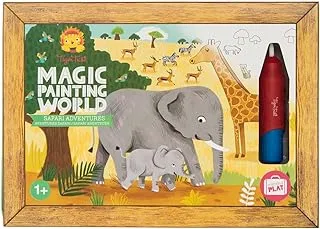 Tiger Tribe Magic Painting World Colouring Set Transport Art Craft Markers Stickers For Kids 3+ Years, Safari