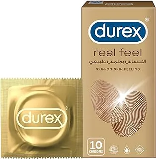 Durex Real Feel Condoms for Men, Pack of 10