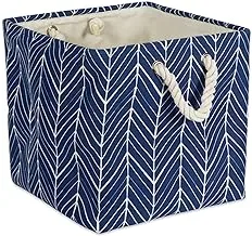 Dii Collapsible Polyester Storage Basket Or Bin With Durable Cotton Handles, Home Organizer Solution For Office, Bedroom, Closet, Toys, & Laundry (13X13X13