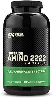 Optimum Nutrition (ON) Superior Amino 2222 Tablets, Complete Essential Amino Acids, EAAs to Maintain Muscle Tissue - 320 Tablets