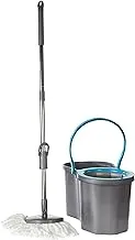 Ugurlar Plastik SpinMop Joy Spin Mop & Bucket Floor Cleaning System, 16 Litre Capacity, Blue