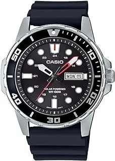 Casio Men's Stainless Steel Quartz Resin Strap, Black, 22 Casual Watch (Model: MTP-S110-1AVCF), RED, Diver