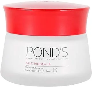 POND'S Age Miracle Day Face Cream, With SPF 18, Vitamin B3 and 10% Retinol C, Youthful Glow, 24 hour wrinkle correcting glow, 50g