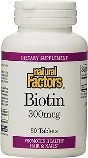 Natural Factors Biotin, 300 Mcg, 90 Tablets