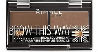 Rimmel London, Brow This Way Eyebrow Sculpting Kit, Medium Brown