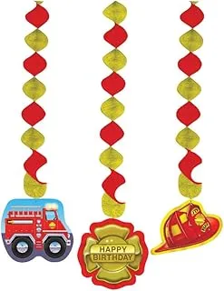 Creative Converting Firefighter 3 Count Dangling Cutouts Hanging Party Decoration