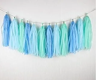 منذ Tassel Garland ، شرابات ورقية مناديل لحفلات الزفاف وحفلات استقبال المولود الجديد وديكورات الحفلات ، 20 قطعة من مجموعات DIY - (ذهبي معدني + أسود + أحمر) غير معروف