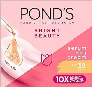 POND'S Bright Beauty face cream for brighter, glowing skin, Brightening day cream with SPF30, vitamin B3 (niacinamide), vitamin E and glycerin, 50g