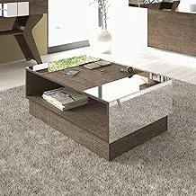 Artely Detroit Coffee Table With Mirrors, Cinnamon Brown - W 90.5 Cm X D 59 Cm X H 35.5 Cm