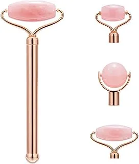 Yeesport Beauty Massage Roller Portable Professional Facial Bar Rose Quartz Massager With 2Pcs Replacements Face