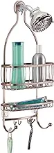 Idesign - 61992 York Metal Wire Hanging Shower Caddy, Extra Wide Space For Shampoo, Conditioner, And Soap With Hooks Razors, Towels, 10