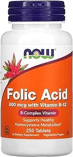 Now Foods Folic Acid 800 Mcg 250 Tablets