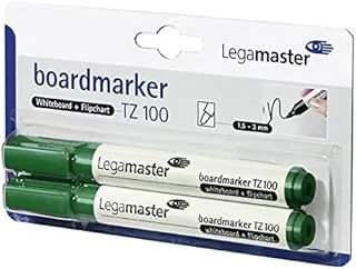 Legamaster Board Marker Plus TZ100, Green, Pack of 2, Ref: 110504-2