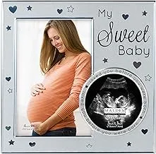 Malden International Designs 5408-20 My Sweet Baby Ultrasound Photo Picture Frame, 4x6, Silver