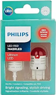 Philips Automotive Lighting 7443Rled Ultinon Led Bulb (أحمر) ، عبوتان