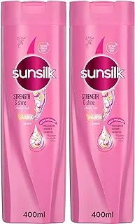 SUNSILK Shampoo, For Weak & Dull Hair, Strength & Shine, With Provitamin B5, Argenine & Coconut Oil, 2 x 400ml