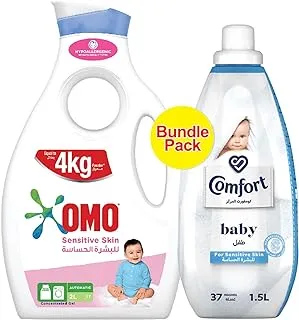 OMO & Comfort, Liquid Detergent & Fabric Softener, for sensitive skin, 2L + 1.5L