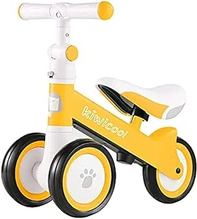 Upten Kiwicool Baby Balance Bike for 10-24 Months, Children Tricycle Toddlers Ride on Trike Toys for 1-2 Year Old First Gift for Growing Up for Boys Girls (Yellow)