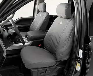 أغطية مقاعد مخصصة من Covercraft Carhartt Seatsaver | SSC2509Cagy | مقاعد دلو الصف الأول | متوافق مع طرازات مختارة من تويوتا تاكوما ، الحصى