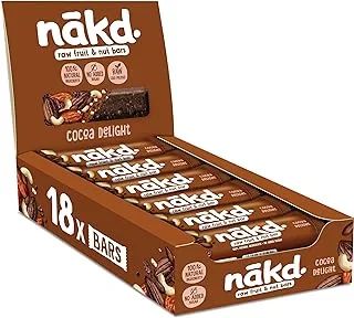 NAKD Cocoa Delight - Raw Fruit & Nut Bars - 100% Natural Ingredients - No Added Sugar - 18 x 35g