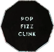 Meri Black Holographic Pop Fizz Coasters 24 Pieces