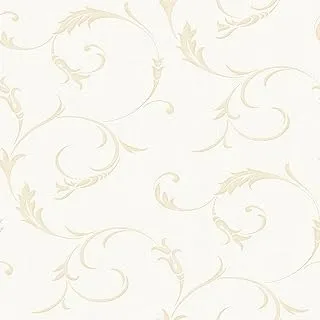 Graham & Brown 20-727 Athena Wallpaper, White Gold