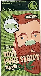 Look At Me Deep Cleansing Nose Strips. Blackhead Remover & Pore Minimizer, Oil Free, For Dry & Oily Skin, Hemp 10 Pcs, Made In Korea