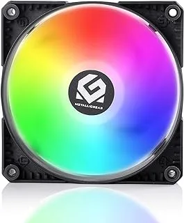 Metallic Gear Skiron Mg-F120 D-Rgb -120Mm Fan, Pwm, High Airflow Nine Blade Design, Rubber Dampening Washers, Addressable Rgb, Black (Mg-F120Pdrgb_Bk)