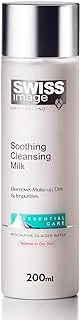 Swiss Image Soothing Cleansing Milk, Non Greasy, Gentle Facial Cleanser | Makeup Remover, Cleanses, Brightens & Removes Impurities| Enriched with Alpine Glacier Water For Normal to Dry Skin - 200 ml