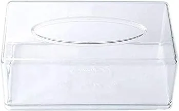 Showay Acrylic Facial Tissue Box - Decorative Rectangular Napkin Holder, Clear Cover Dispenser, For Kitchen And Office Room (Acrylic)