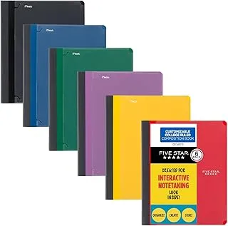 Five Star Interactive Notetaking Composition Books, 1 Subject, College Ruled Composition Notebooks, 100 Sheets, 27.9 cm X 21.6 cm, 6 Pack (38612)