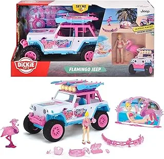 Dickie Toys - Light & Sound Jeep Flamingo Playset