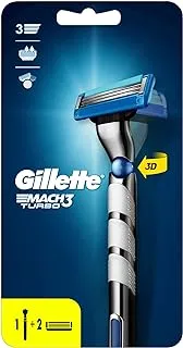 Gillette Gilette Mach3 Turbo 3D Razor Handle + 2 Blades