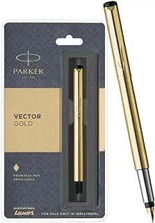 Parker Vector Gold Fountain Pen, 1 Count (Pack of 1) (9000014375)