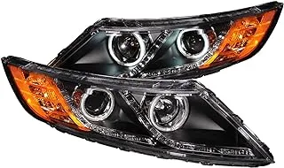 ANZO USA 121460 Black/Clear/Amber Halogen Projector Headlight For Kia Optima