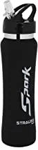 Strauss Spark Stainless-Steel Bottle, Rubber Finish, 750ml, (Black)