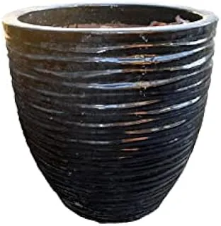 Dubai Garden Centre Ceramic Pot, Small, Cherry Black