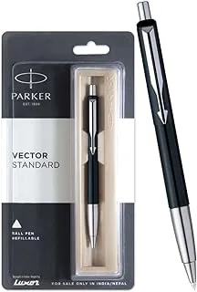 Parker Vector Standard Chrome Trim Ball Pen (Ink - Balck)