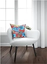 Home Town Digital Print Micro Fibre Rose Blue Cushion With Filler,45X45Cm