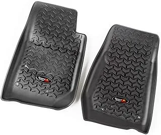 Floor Liners, Front, Black; 07-18 Jeep Wrangler JK