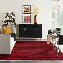 Al Salem Carpet Sondos Collection Carpet Contemporary Modern Area Rug, R3 Red, 140X200