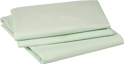 IBed home 3 Pieces Solid Cotton King Bedding Set, Light Pastel Green,