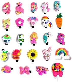 Yellow Chimes 24 pcs Hair Clips for Kids Cute Characters Hair Accessories Pretty Alligator Hairpins for Toddlers Small Girls Kids (Pack of 24)