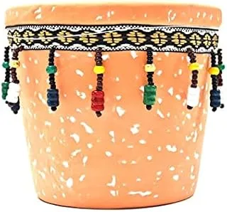 Dubai Garden Centre Terracotta Pot with Beads