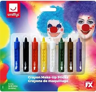 Smiffys Retractable Crayon Make-Up Sticks - Pack Of 8