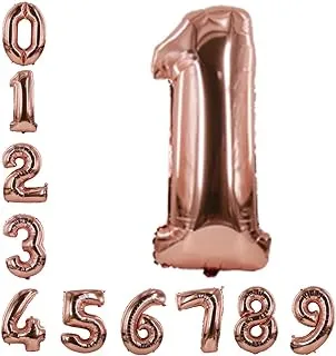 2019 BALLOON Rose Gold Number Balloons 40Inch Helium Birthday Balloons Foil Mylar Digital Balloons For Birthday Engagement Wedding Bridal Shower Anniversary (1)