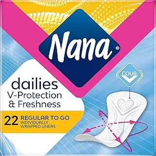 Nana Normal Single Wrapped Pantyliners, 22 Count